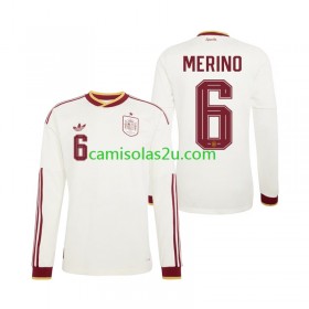 Camisolas de futebol Espanha Mikel Merino 6 Equipamento Alternativa World Cup 2026 Manga Comprida